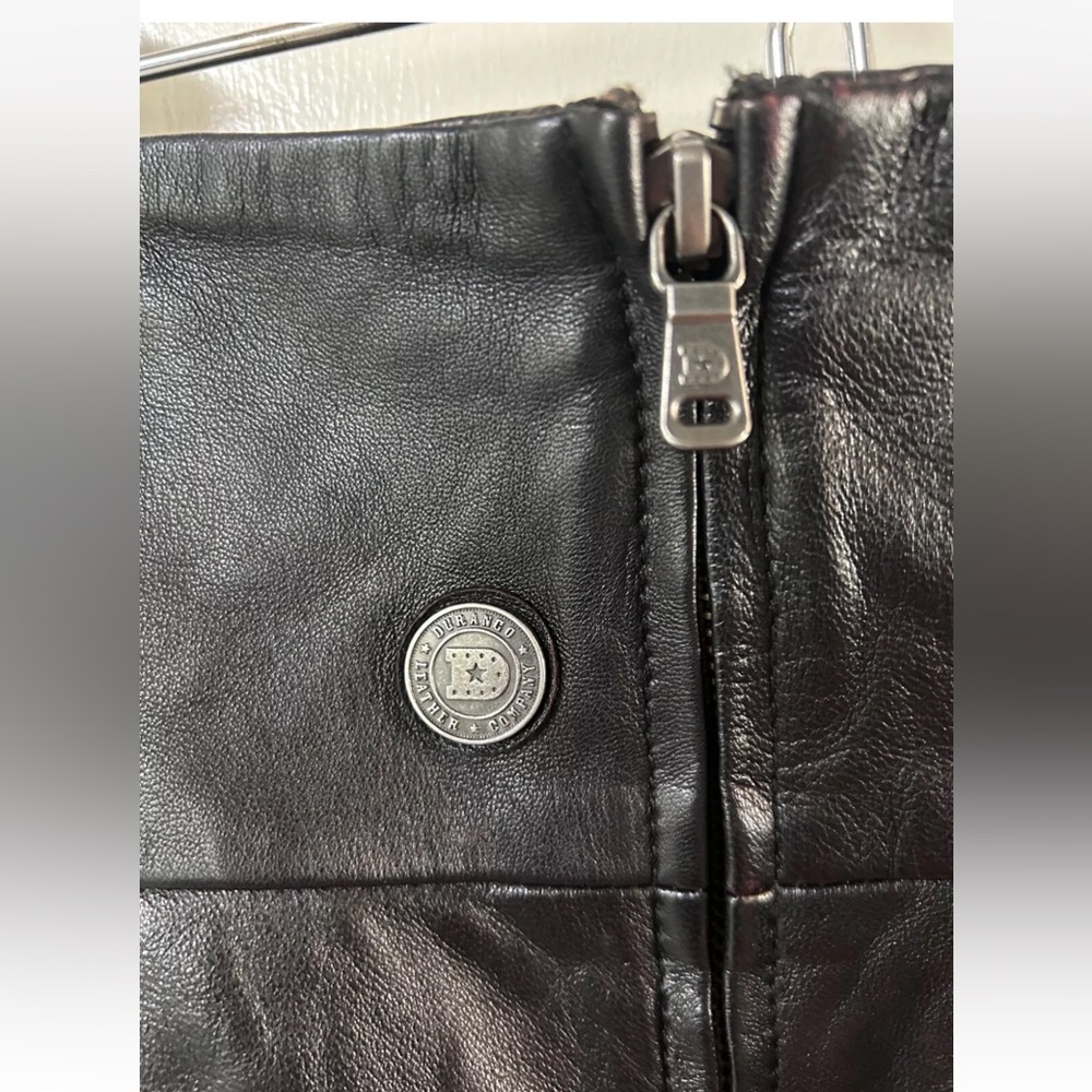Durango Black Leather Tottie Skirt Lined Size XLarge Gothic Festival - Picture 4 of 5